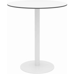 KFI Studios Eveleen Round Outdoor Bistro Patio Table, 41"H x 36"W x 36"D, Designer White/White