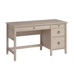 Sauder® East Adara 54"W Single-Pedestal Desk With File Drawer, Cascade Oak