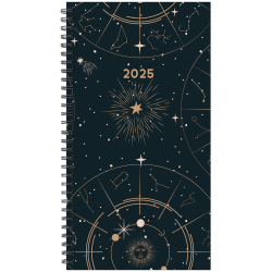 2025 Willow Creek Press Weekly/Monthly Spiral Pocket Planner, 3-1/2" x 6-1/2", Celestial, January To December, 48719