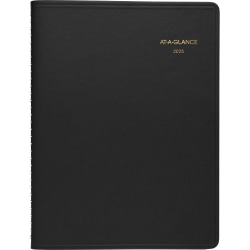 2025 AT-A-GLANCE® 2-Person Daily Appointment Book, 8" x 11", Black, January To December, 7022205