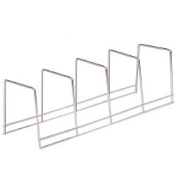 Better Houseware 4-Section Plate Rack, 4-3/4"H x 4-3/4"W x 15"D, Gray