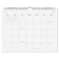 2023-2024 Office Depot® Brand Fashion Monthly Academic Wall Calendar, 11" x 8", Simple Chic, July 2023 to June 2024, NW118522SC