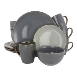 Elama 16-Piece Stoneware Dinnerware Set, Tahitian Grand