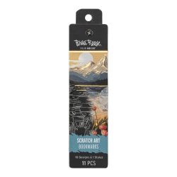 Brea Reese® Scratch Art Bookmarks, Landscapes, Set Of 10 Bookmarks