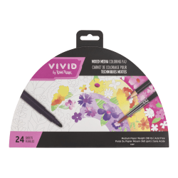 Vivid by Brea Reese® Shaped Mixed Media Paper Pad, 10-1/2" x 7-1/2", Rainbow, Pad Of 24 Sheets