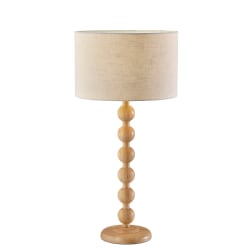 Adesso Orchard Table Lamp, 28-1/4"H, Cream Linen Fabric Shade/Natural Base