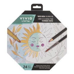 Vivid by Brea Reese® Shaped Mixed Media Paper Pad, 8-1/2" x 9-1/2", Octagon, Pad Of 24 Sheets