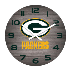 Imperial NFL Weathered Wall Clock, 16", Green Bay Packers