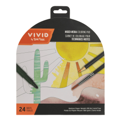 Vivid by Brea Reese® Shaped Mixed Media Paper Pad, 7-1/2" x 9-3/4", Boho, Pad Of 24 Sheets