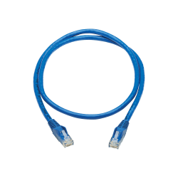 Tripp Lite Cat6 Snagless UTP Network Patch Cable (RJ45 M/M), Blue, 3 ft. - 3 ft Category 6 Network Cable for Printer, Router, Server, Modem, Hub, Switch, PoE-enabled Device, Surveillance Camera, VoIP Device, Patch Panel, Workstation, ... - Blue