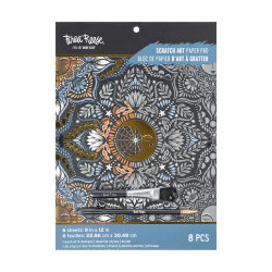 Brea Reese® Scratch Art Paper Pad, 9" x 12", Moon And Sun
