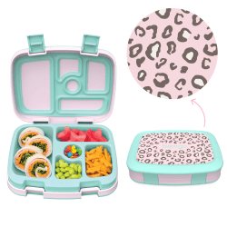Bentgo Kids Lunch Box, 2"H x 6-1/2"W x 8-1/2"D, Leopard
