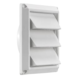 Lambro Plastic Air Intake Louver Vent, 4", White
