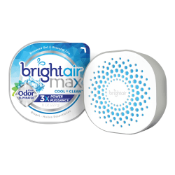 Bright Air Max Scented Gel Odor Eliminator - Gel - 8 oz - Cool Clean - 1 Each - Odor Neutralizer, Phthalate-free, Paraben-free, BHT Free, Bio-based, Formaldehyde-free, NPE-free