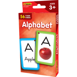 Teacher Created Resources Flash Cards, Alphabet, 3-1/8", 5-1/8", Total Qty 56