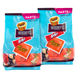 Hershey's, Reese's, Kit Kat Milk Chocolate Candy Mini Assortment, 30.05 Oz, Case Of 2 Packs