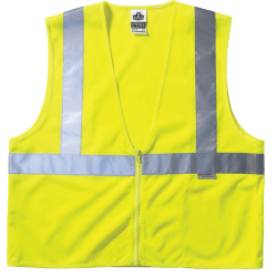 Ergodyne GloWear Safety Vests, Polyester Mesh, Type-R Class 2, Large/X-Large, Orange, Pack Of 6 Vests, 8220Z