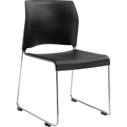 National Public Seating 8800 Cafetorium Chair, Black/Chrome