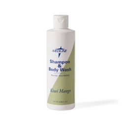 Medline Shampoo & Body Wash, Kiwi-Mango, 8 Oz, Pack Of 48