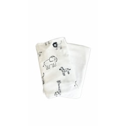 Coverplay Cotton Play Yard Sheets, 39" x 25", Gray/Animal Pattern, Case Of 12 Sheets