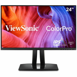 ViewSonic VP2456A 24 Inch 1080p IPS Monitor with Advanced Ergonomics, ColorPro 100% sRGB Rec 709, Pantone Validated, 14-bit 3D LUT, 120Hz, USB, HDMI, DisplayPort, 90W USB C for Home and Office - 23.8" Viewable - SuperClear IPS - LED Backlight