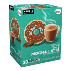 The Original Donut Shop® Single-Serve K-Cup®, 1-Step Mocha Latte, Carton of 20