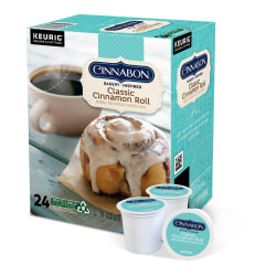 Cinnabon Classic Single-Serve Coffee K-Cup® Pods, Cinnamon Roll, Carton Of 24