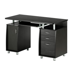Techni Mobili Complete Workstation 48"W Computer Desk With Storage, Espresso Brown