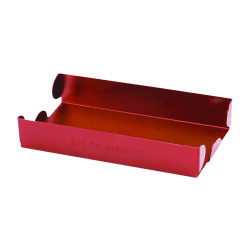 Control Group Aluminum Coin Tray, Pennies, $10, Red