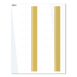 Avery® Print-To-The-Edge Labels With Sure Feed® Technology, S00-D1Z-PRWGP10, Rectangle, 1" x 2-5/8", Glossy White, Preprinted Double Dipped Gold Edge Design, Pack Of 160