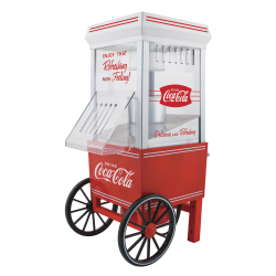 Nostalgia OFP501COKE Coca-Cola Hot Air Popcorn Maker, Red