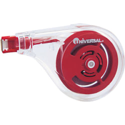 Universal Sideways Application Correction Tape - 0.25" Width x 32.75 ft Length - 1 Line(s) - White Tape - Tear Resistant, Non-refillable - 6 / Pack