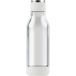 asobu 17-Ounce Inner Peace Glass Water Bottle (Clear) - 17 fl oz - Clear, White - Glass, Tritan, Silicone