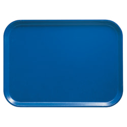 Cambro Camtray Rectangular Serving Trays, 14" x 18", Amazon Blue, Pack Of 12 Trays