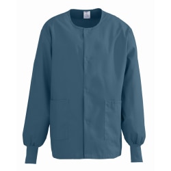 Medline ComfortEase™ Unisex Warm-Up Scrub Jacket, Small, Caribbean Blue
