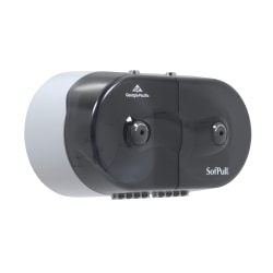 SofPull® Mini by GP PRO, 2-Roll Centerpull High-Capacity Toilet Paper Dispenesr, 56516, 16.1" x 7" x 9", Smoke Gray, 1 Dispenser