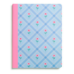 Eccolo CompBook, 7" x 9", 1 Subject, College Rule, 80 Sheets, Plaid