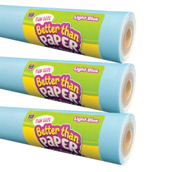 Teacher Created Resources Fun-Size Better Than Paper Bulletin Board Rolls, 18" x 12', Light Blue, Pack Of 3 Rolls