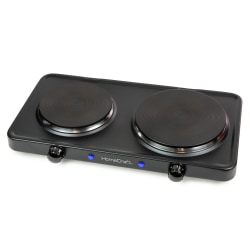 Nostalgia Electrics HomeCraft Double-Burner Hot Plate, Black