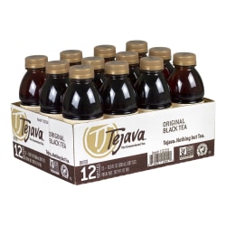 Tejava Original Unsweetened Black Tea Bags, 16.9 Oz, Carton Of 12