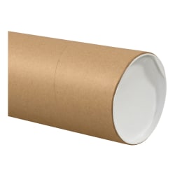 Partners Brand Jumbo Mailing Tubes, 6" x 30", Kraft, Case Of 10 Tubes