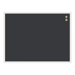 U Brands Magnetic Chalkboard, 40" X 30", White Wood Frame