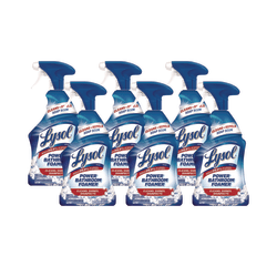 LYSOL® Brand Disinfectant Power Bathroom Foamer, Liquid, Unscented, 22 oz Trigger Spray Bottle, 6/Carton