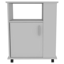 RTA Hodedah Microwave Cart With 5-Shelves, White