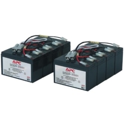 APC Replacement Battery Cartridge #12 - UPS battery - 2 x battery - lead acid - black - for P/N: DL5000RMT5U, SU3000R3IX160, SU5000R5TBX114, SU5000R5TBXFMR, SU5000R5XLT-TF3