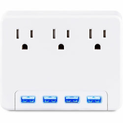 CyberPower P3WU Wall Tap Outlet - NEMA 5-15R Outlet(s), NEMA 5-15P Plug Type, Wall Tap Plug Style, White