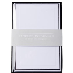 Sincerely A Collection by C.R. Gibson® Paneled Informal Notes, 3 1/2" x 4 7/8", White, Pack Of 40