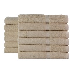 1888 Mills Crown Touch XL Bath Towels, 27" x 54", Beige, Case of 36