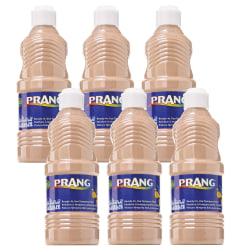Prang Washable Tempera Paints, 16 Oz, Peach, Pack Of 6 Paints