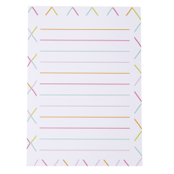 Sincerely A Collection by C.R. Gibson® Magnetic List Pad, 7" x 5", Wide Ruled, 150 Pages (75 Sheets), Multicolor